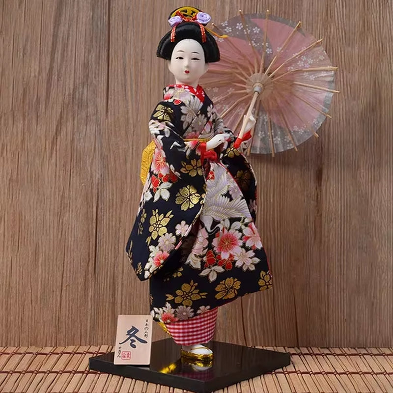 30Cm Traditional Japanese Geisha Figurines Statues Japanese Kimonos Dolls Ornaments Home Restaurant Desktop Decoration Gifts
