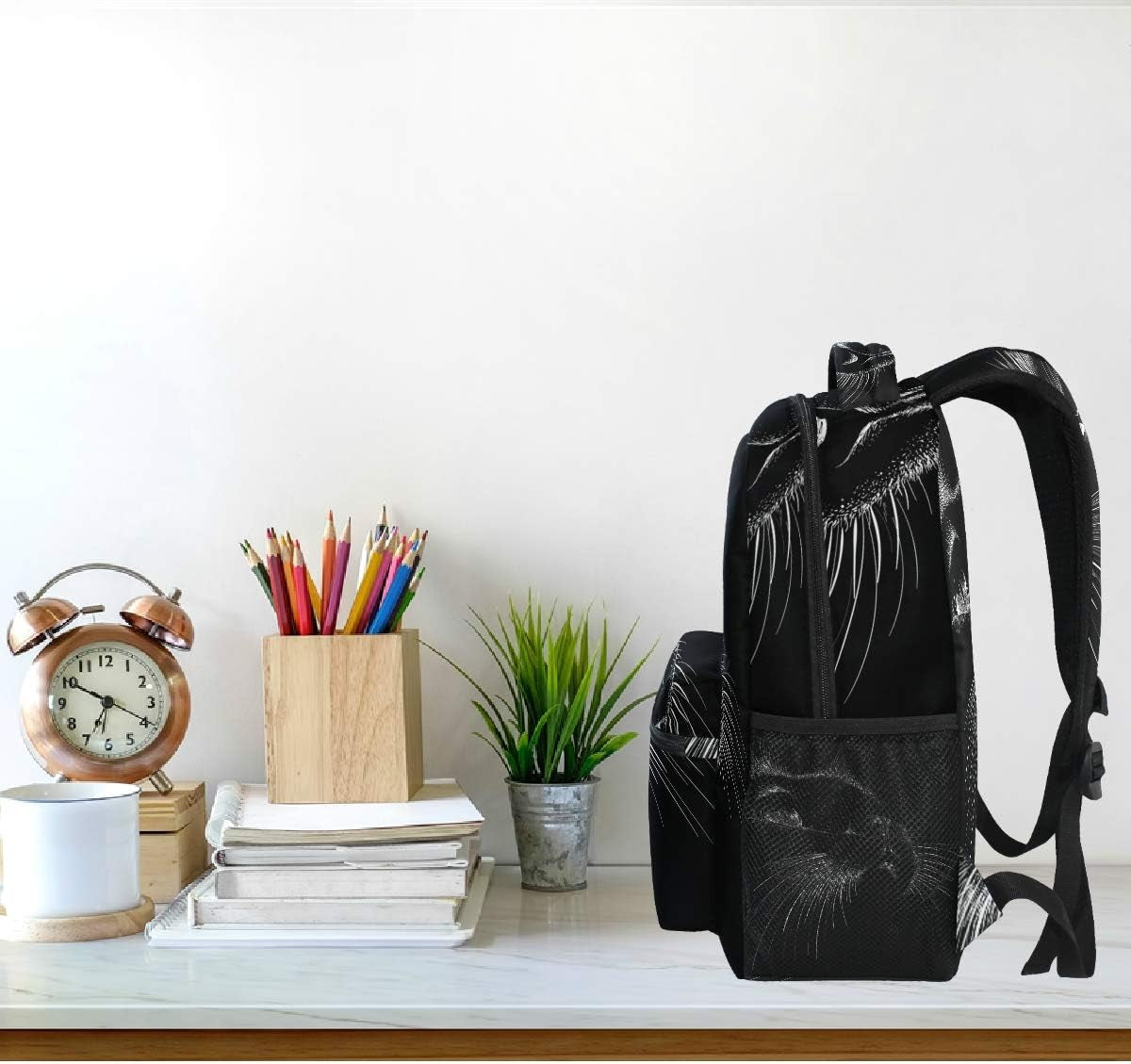 Cute Print Style Cat Black Art Kitten Animal Backpacks Bookbags Daypack Travel School College Bag for Women Girls Men Boys