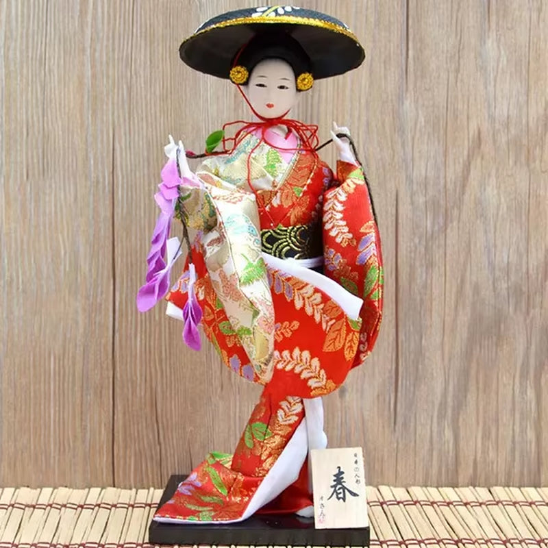 30Cm Traditional Japanese Geisha Figurines Statues Japanese Kimonos Dolls Ornaments Home Restaurant Desktop Decoration Gifts
