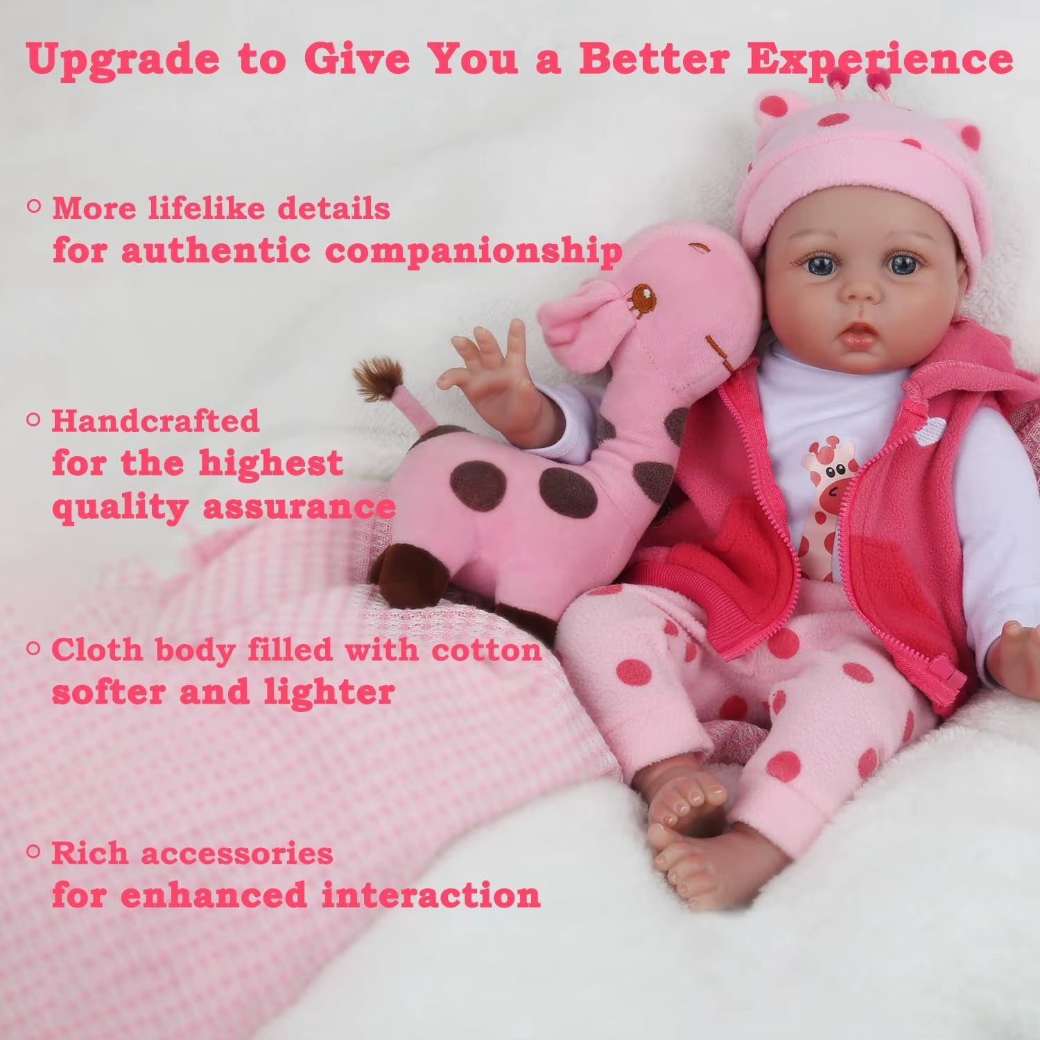 Reborn Baby Dolls - 22 Inches Realistic Newborn Soft Vinyl Baby Dolls Toy for Kids Age 3+