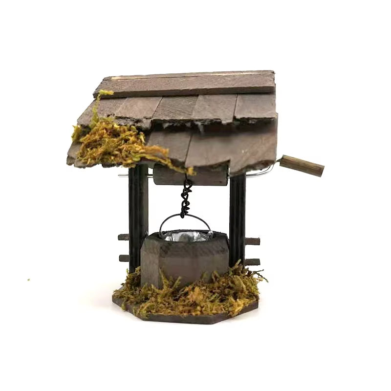 Dollhouse Miniatures Model Scene Wheeled Wells for Doll House Courtyard Decor OG011A/B