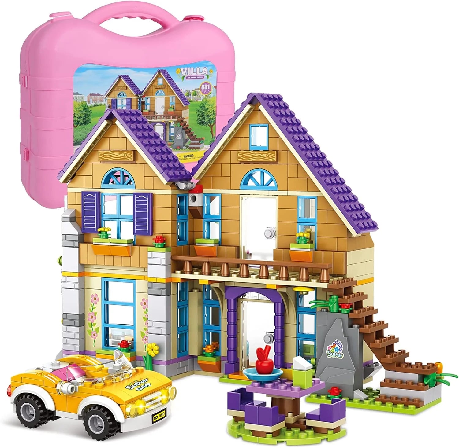 Friends House Building Blocks, Vacation Villa Blocks for Boys Girls Ages 6-12 (712 Pieces)