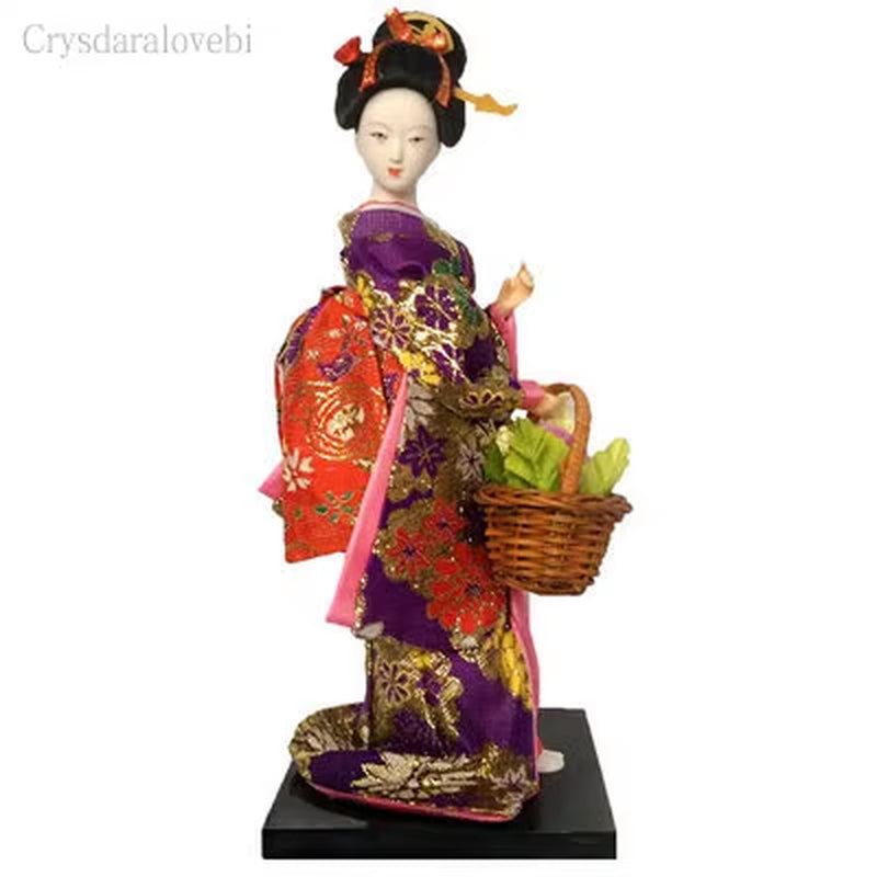 25Cm Statuette Ethnic Japanese Geisha Dolls Kimono Dolls Belle Girl Lady Collection Home Decoration Miniature Figurines